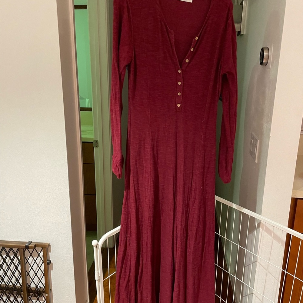 Free People Maxi Beach Sweater Dress El Topo